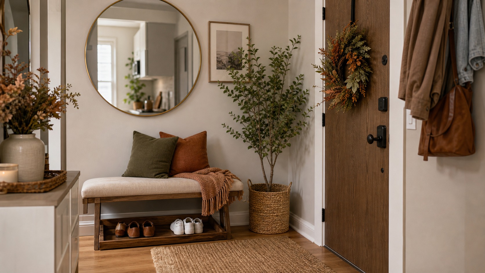 Photorealistic apartment interior for Seasonal Apartment Refresh Ideas for entryways: Simple Decor Updates That Work