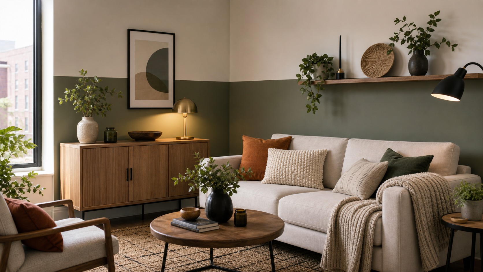 Photorealistic apartment interior for Two-tone rooms Trend Guide: Apartment Decor Ideas for a Fresh Look