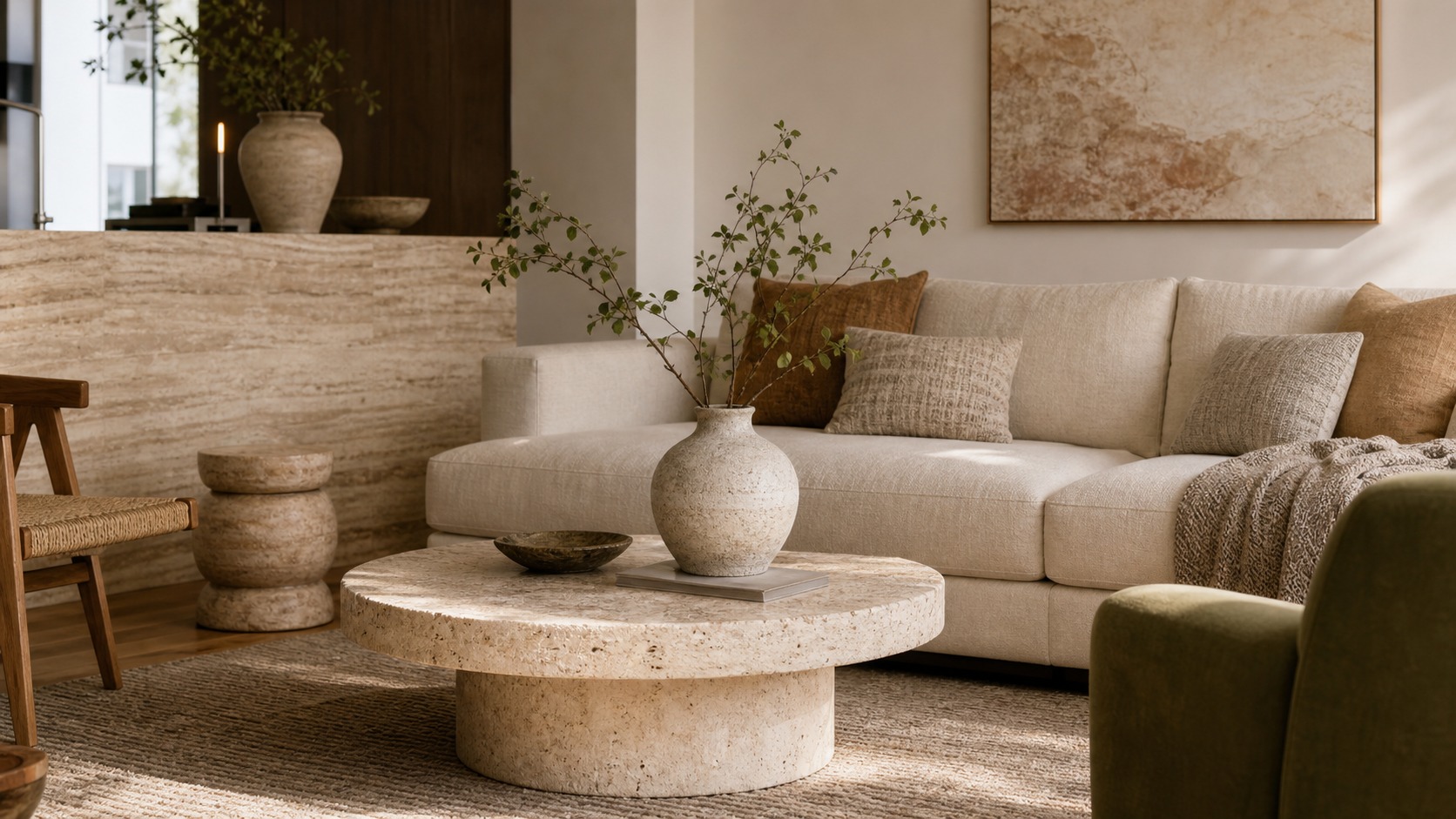 Photorealistic apartment interior for Stone-inspired decor Trend Guide: Apartment Decor Ideas for a Fresh Look