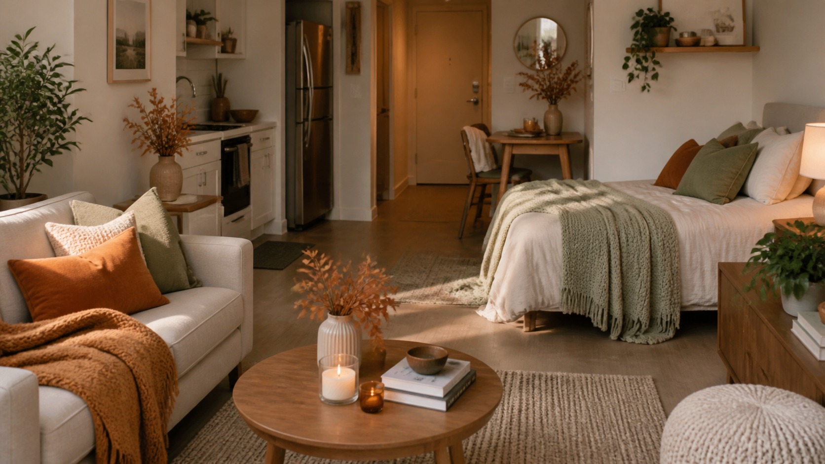 Photorealistic apartment interior for Seasonal Apartment Refresh Ideas for studio apartments: Simple Decor Updates That Work