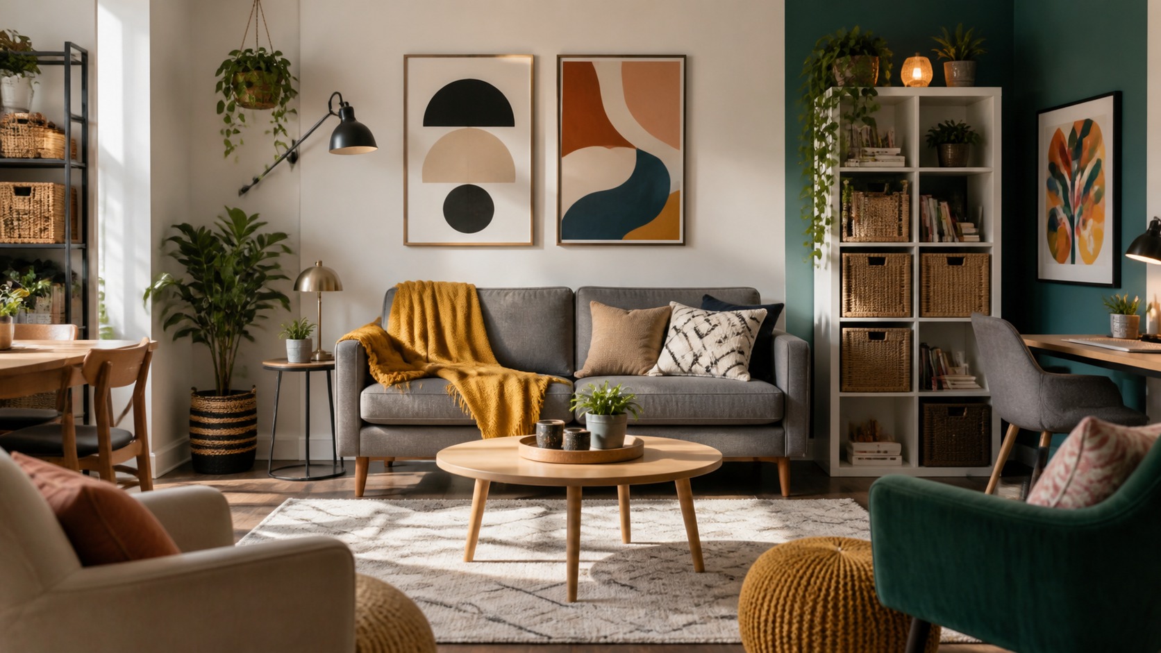 Photorealistic apartment interior for Apartment Design Guide: Choosing Minimalist or Maximalist Decor for shared apartments
